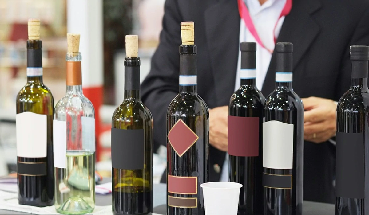 Wine bottle label material