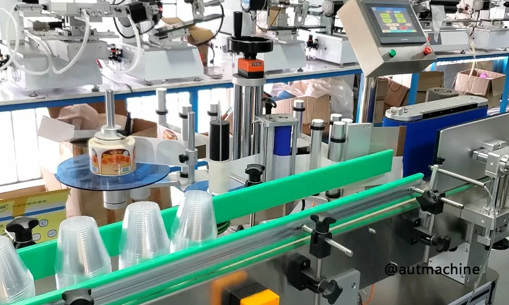 plastic cup labeling machine