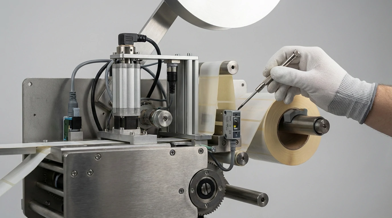 How to calibrate a label sensor